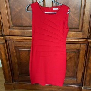 Calvin Klein Size 10 red dress back zipper